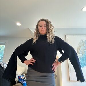 COS Black Cowl Neck Sweater